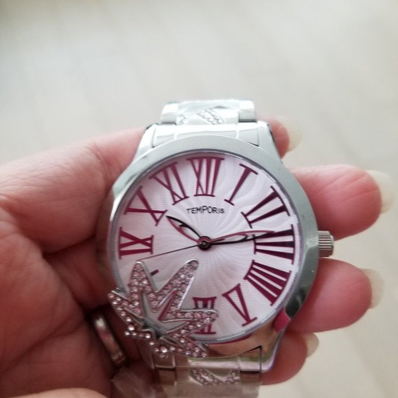 Authentic L’amour  “LOVE” Stainless Steel Quartz Watch, New Battery replaced. - Picture 3 of 10